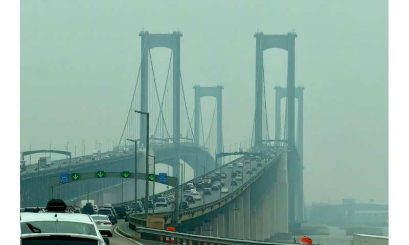 Wildfire haze hangs over eastern US—and World Cup final